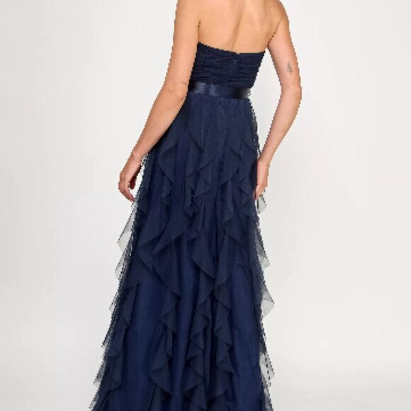 Navy Strapless Sweetheart Ball Gown Size 7/8 - Picture 6 of 6